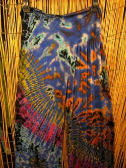 画像5: タイダイ染め＊レーヨンスパンデックス素材＊ストレッチ＊ロングパンツ