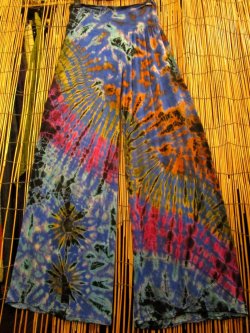 画像6: タイダイ染め＊レーヨンスパンデックス素材＊ストレッチ＊ロングパンツ