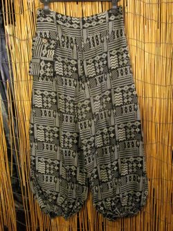 画像1: アジアンプリント＊レーヨン素材＊ふんわり＊アラジンパンツ