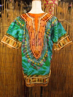 画像3: 小さめサイズ＊タイダイ染め＊アフリカンプリント＊ダシキ＊ＤＡＳＨＩＫＩ＊Ｓ