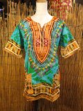 小さめサイズ＊タイダイ染め＊アフリカンプリント＊ダシキ＊ＤＡＳＨＩＫＩ＊Ｓ