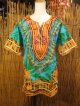 小さめサイズ＊タイダイ染め＊アフリカンプリント＊ダシキ＊ＤＡＳＨＩＫＩ＊Ｓ