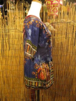 画像2: 小さめサイズ＊タイダイ染め＊アフリカンプリント＊ダシキ＊ＤＡＳＨＩＫＩ＊Ｓ