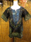 小さめサイズ＊タイダイ染め＊アフリカンプリント＊ダシキ＊ＤＡＳＨＩＫＩ＊Ｓ