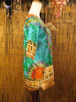 画像2: 小さめサイズ＊タイダイ染め＊アフリカンプリント＊ダシキ＊ＤＡＳＨＩＫＩ＊Ｓ