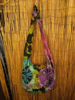 画像2: タイダイ染め＊コットン素材＊ショルダーバッグ