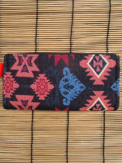 画像4: 織り柄＊ラウンドファスナー＊ウォレット＊長財布