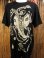 画像2: 黒色＊コットン素材＊抜染プリント＊ガネーシャ＊半袖＊Ｔシャツ＊Ｌ (2)