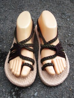 画像1: 【２３・５ｃｍ〜２４ｃｍ】ソフトタイプ＊編み編み＊紐サンダル