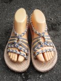 【２３・５ｃｍ〜２４ｃｍ】ソフトタイプ＊編み編み＊紐サンダル