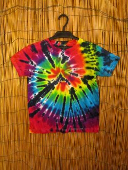 画像1: 【１３０ｃｍ】キッズサイズ＊タイダイ染め＊コットン素材＊半袖＊Ｔシャツ