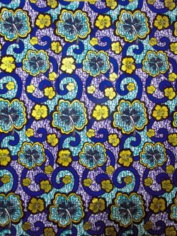 画像1: アフリカンプリント生地 パーニュ