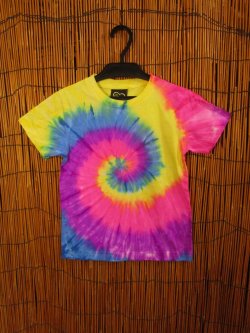 画像1: 【１２０ｃｍ】キッズサイズ＊タイダイ染め＊コットン素材＊半袖＊Ｔシャツ