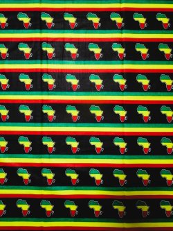 画像1: アフリカンプリント生地 パーニュ