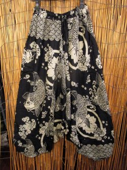 画像1: 和風プリント＊レーヨン素材＊ふんわり＊サルエルパンツ