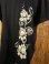 画像2: 黒色＊コットン素材＊抜染プリント＊ロータス＊半袖＊Ｔシャツ＊Ｌ (2)
