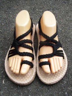 画像1: 【２４・５ｃｍ〜２５ｃｍ】ソフトタイプ＊編み編み＊紐サンダル