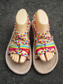 画像1: 【２５・５ｃｍ〜２６ｃｍ】ソフトタイプ＊編み編み＊紐サンダル
