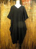 無地＊コットン素材＊ミドル丈＊ポンチョ風＊ワンピース