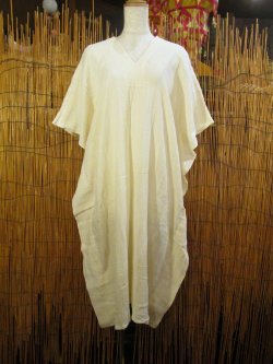 画像1: 無地＊コットン素材＊ミドル丈＊ポンチョ風＊ワンピース