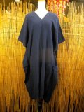 無地＊コットン素材＊ミドル丈＊ポンチョ風＊ワンピース