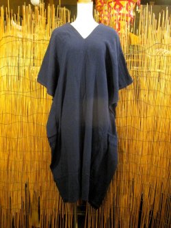 画像1: 無地＊コットン素材＊ミドル丈＊ポンチョ風＊ワンピース