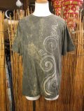 ストーンウォッシュ加工＊コットン素材＊ハンドペイント＊半袖Ｔシャツ＊ＸＬ