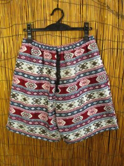 画像1: 織り柄＊コットン素材＊ハーフパンツ