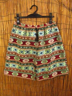 画像1: 織り柄＊コットン素材＊ハーフパンツ