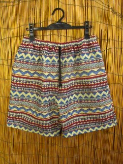 画像1: 織り柄＊コットン素材＊ハーフパンツ