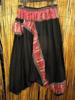 画像2: 壁画プリント＊レーヨン素材＊ふんわり＊サルエルパンツ