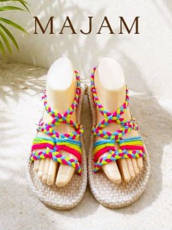 画像1: 【２４ｃｍ〜２４・５ｃｍ】ソフトタイプ＊編み編み＊紐サンダル