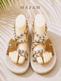 【２６ｃｍ〜２６・５ｃｍ】ソフトタイプ＊編み編み＊紐サンダル