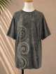 ストーンウォッシュ加工＊コットン素材＊ハンドペイント＊半袖Ｔシャツ＊ＸＬ