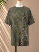 ストーンウォッシュ加工＊コットン素材＊ハンドペイント＊半袖Ｔシャツ＊ＸＬ