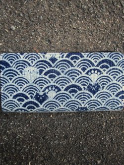 画像3: 藍染め風＊和柄＊ラウンドファスナー＊ウォレット＊長財布