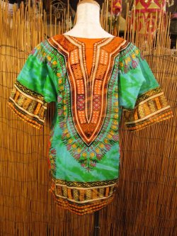 画像4: タイダイ染め＊アフリカンプリント＊ダシキ＊ＤＡＳＨＩＫＩ＊Ｍ