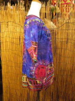画像2: タイダイ染め＊アフリカンプリント＊ダシキ＊ＤＡＳＨＩＫＩ＊Ｍ