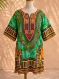 タイダイ染め＊アフリカンプリント＊ダシキ＊ＤＡＳＨＩＫＩ＊Ｍ