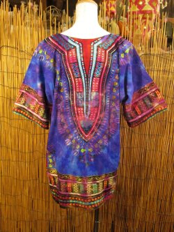 画像3: タイダイ染め＊アフリカンプリント＊ダシキ＊ＤＡＳＨＩＫＩ＊Ｍ