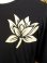 画像3: 黒色＊コットン素材＊抜染プリント＊ロータス＊半袖＊Ｔシャツ＊ＸＬ (3)