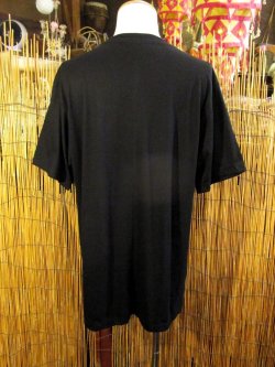 画像4: 黒色＊コットン素材＊抜染プリント＊ロータス＊半袖＊Ｔシャツ＊ＸＬ