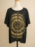モノトーンタイダイ染め＊レーヨン素材＊半袖＊プルオーバー