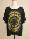 モノトーンタイダイ染め＊レーヨン素材＊半袖＊プルオーバー