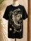 画像1: 黒色＊コットン素材＊抜染プリント＊ガネーシャ＊半袖＊Ｔシャツ＊２ＸＬ (1)