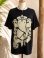 画像1: 黒色＊コットン素材＊抜染プリント＊ガネーシャ＊半袖＊Ｔシャツ＊２ＸＬ (1)