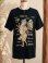 画像1: 黒色＊コットン素材＊抜染プリント＊ガネーシャ＊半袖＊Ｔシャツ＊２ＸＬ (1)