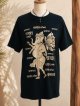 黒色＊コットン素材＊抜染プリント＊ガネーシャ＊半袖＊Ｔシャツ＊２ＸＬ