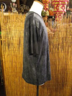 画像3: ストーンウォッシュ加工＊コットン素材＊ロータス＊ハンドペイント＊半袖Ｔシャツ＊ＸＬ
