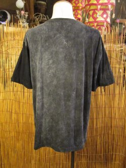 画像4: ストーンウォッシュ加工＊コットン素材＊ロータス＊ハンドペイント＊半袖Ｔシャツ＊ＸＬ